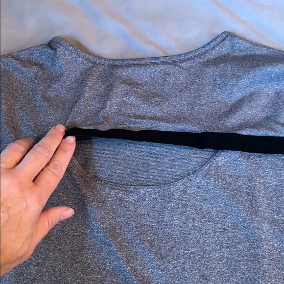 Danskin Now Heather Gray Short Sleeve Tee - Picture 5 of 5